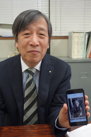 Ryugo Hayano, President of the Talent Education Research Institute. He was one of the ten children who first toured the US with Suzuki (and he displays a photo of himself at that age on his phone).