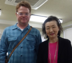 With Hiroko Suzuki, Past President of the Talent Education Research Institute, and who played at the 1955 graduation concert that was filmed and shown in the US.